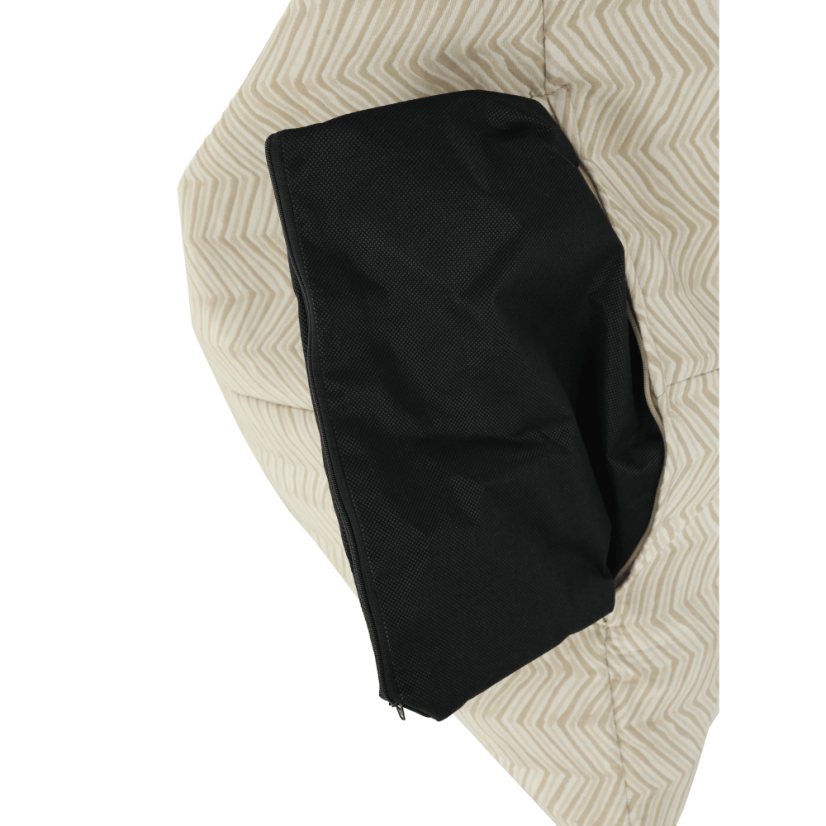 Sedací vak BRESTO — 90×110×90, béžová látka