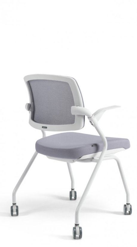 Konferenčná stolička na kolieskach Bestuhl U20 WHITE — viac farieb, stohovateľná - Farebné prevedenie U20 WHITE: Červená