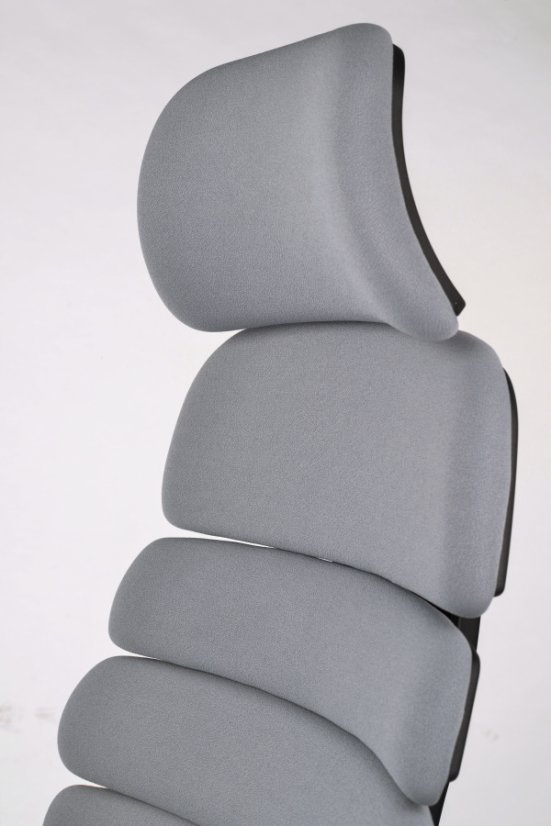 Kancelárska ergonomická stolička SPINE s podhlavníkom — látka, nosnosť 130 kg, viac farieb - Farebné varianty stoličky SPINE: Modrá