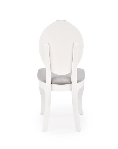Jídelní židle VELO – masiv, látka, více barev - VELO: bílá / šedá