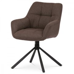 Jídelní křeslo MEGARA — kov, látka, hnědá Autronic