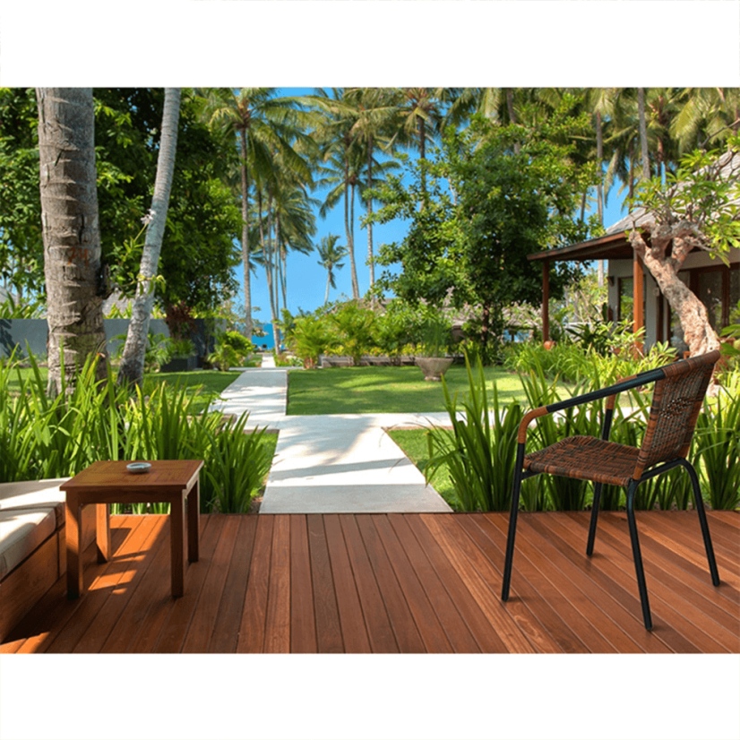 Zahradní židle DOREN — kov, umělý ratan, černá / hnědá, nosnost 150 kg Kondela