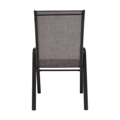 Zahradní židle ALDERA — kov, látka, hnědá Kondela