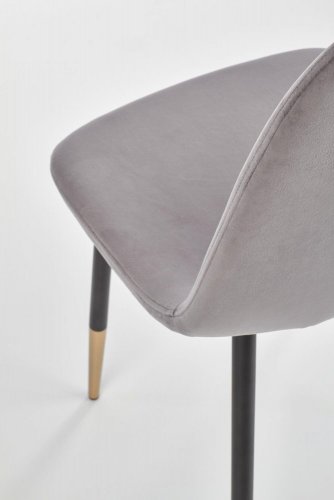 Jídelní židle ATLANTA –⁠ kov/látka, šedá