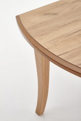 Jídelní rozkládací stůl FREDERIK –⁠ 160x90x74 (+80), dřevo, dub craft