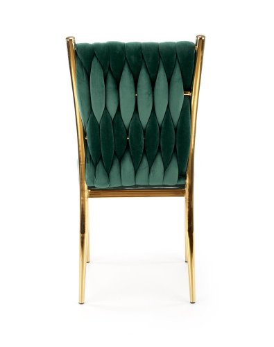 Jídelní židle QUEEN – samet, tmavě zelená