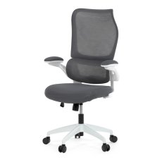 Kancelářská ergonomická židle SHADY —  síťovina, šedá