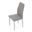 Jedálenská stolička LENA s sivým poťahom a šedými kovovými nohami