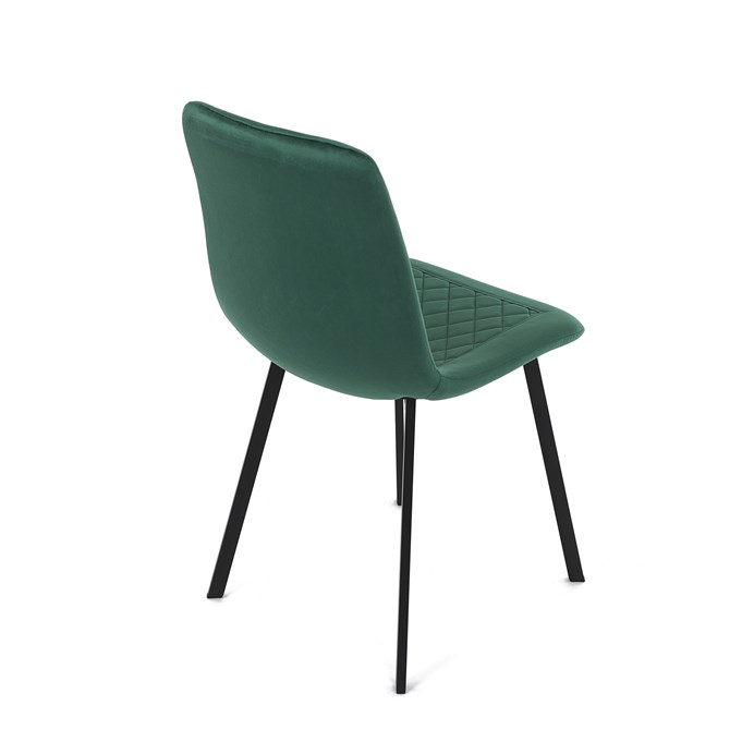Elegantná jedálenská stolička NOX – zelený zamat, čierny kov Autronic