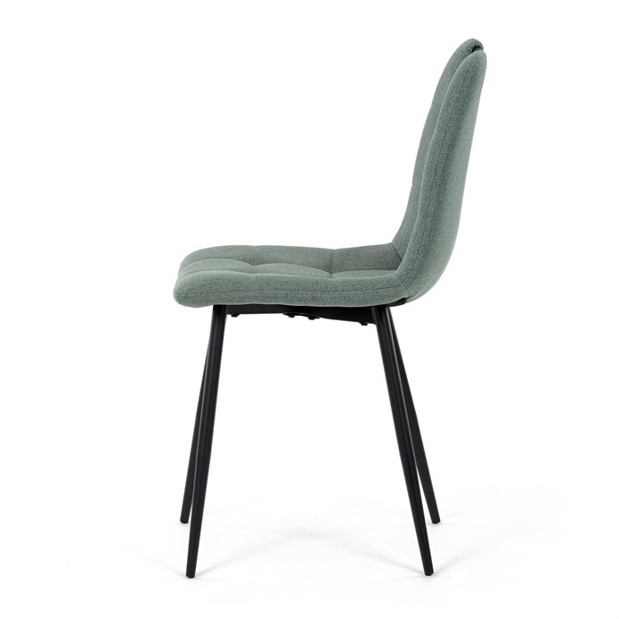 Jídelní židle FORMA – zelená látka, černé kovové nohy Autronic