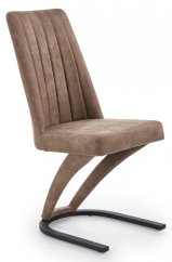 Jídelní židle MARK – ekokůže, hnědá Halmar