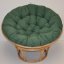 Relaxační papasan ARTEMIS — ⌀110 cm, ratan, látka, medová / více barev