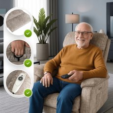 Masážne Kreslo BRUCE Polohovateľné — Béžové s masážnymi funkciami