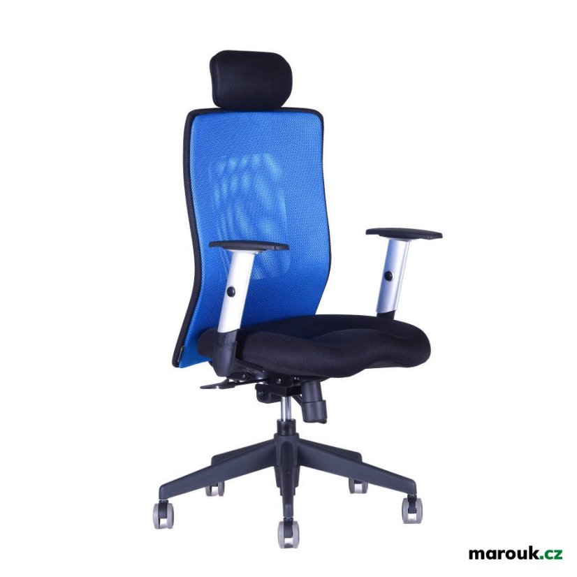 Kancelárska stolička na kolieskach CALYPSO XL SP4 – s podrúčkami a podhlavníkom - Čalúnenie Calypso: Antracit 1211