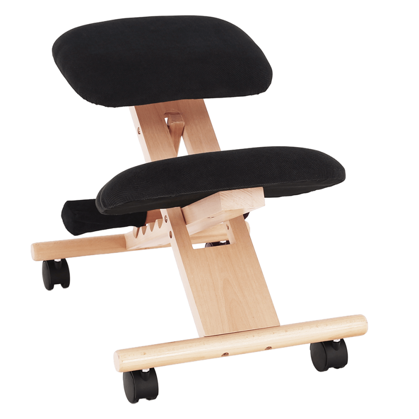 Ergonomická kľakačka GROCO – Čierna/Látka Buk