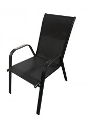 Zahradní židle MAURY — kov, černá