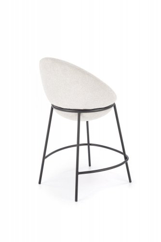 Barová židle KLINT — ocel, látka, béžová