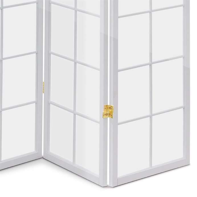 Paraván PARVIO 4D Smrek a Textília, Biely Matný Lak Autronic