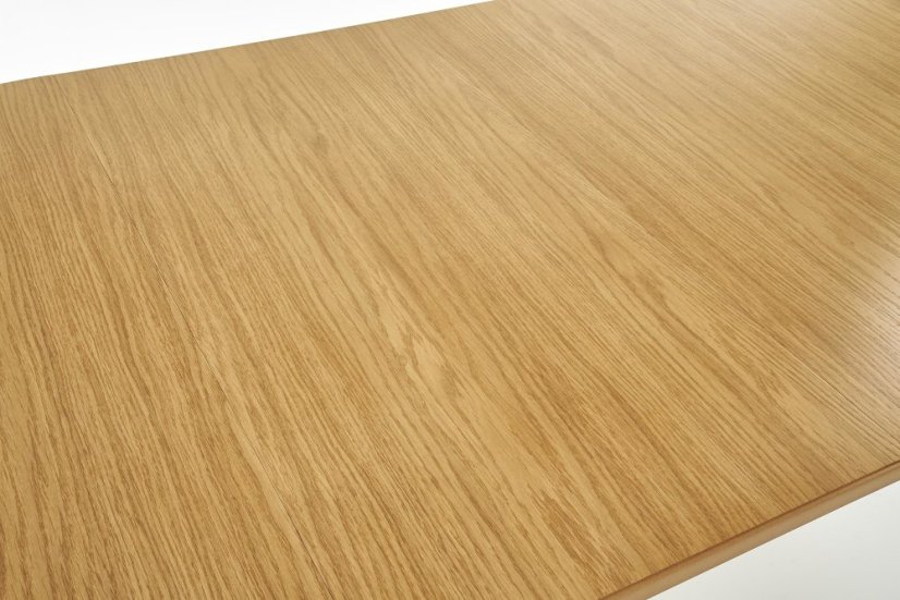 Jídelní kulatý rozkládací stůl SORBUS – 100x100x77 (+100) medový dub Halmar