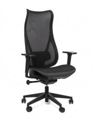 Kancelárska ergonomická stolička Sego HARMONY — sieť, čierna