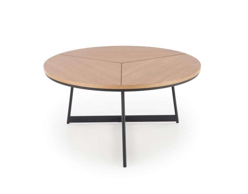 Konferenčný stolík KARIDA — prírodný dub / čierna