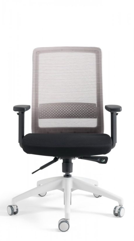 Kancelářská ergonomická židle Bestuhl S30 BLACK/WHITE — červená