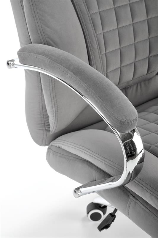 Kancelárske kreslo KING 2 — látka, sivá, nosnosť 130 kg