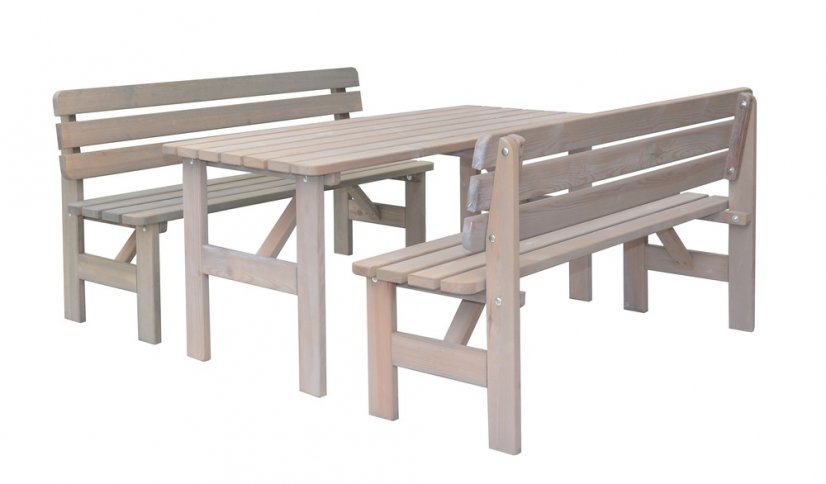 VIKING zahradní lavice dřevěná ŠEDÁ - 150 cm