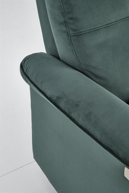 TV křeslo SEMIR s elektrickým polohováním - látka, zelená Halmar