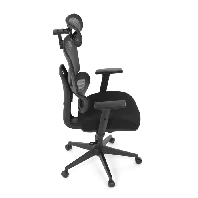 Ergonomická kancelárska stolička DENEB — čierny mesh poťah
