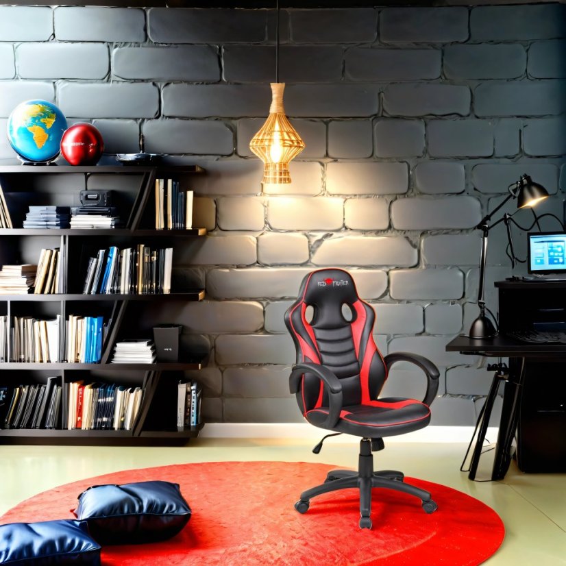 Dětská herní židle Red Fighter C6 — černá/červená