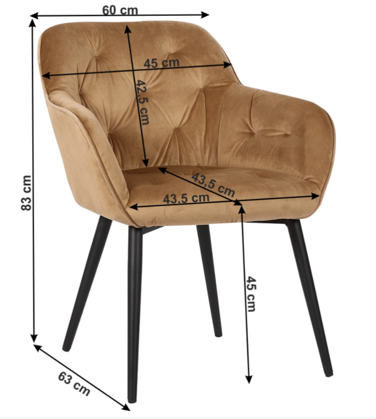 Jedálenské kresielko BERILIO — látka, kov, hnedá/čierna