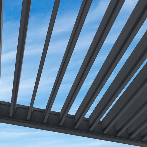 Bioklimatická pergola INTRO PLUS 4x3 m, hliník - do stěny