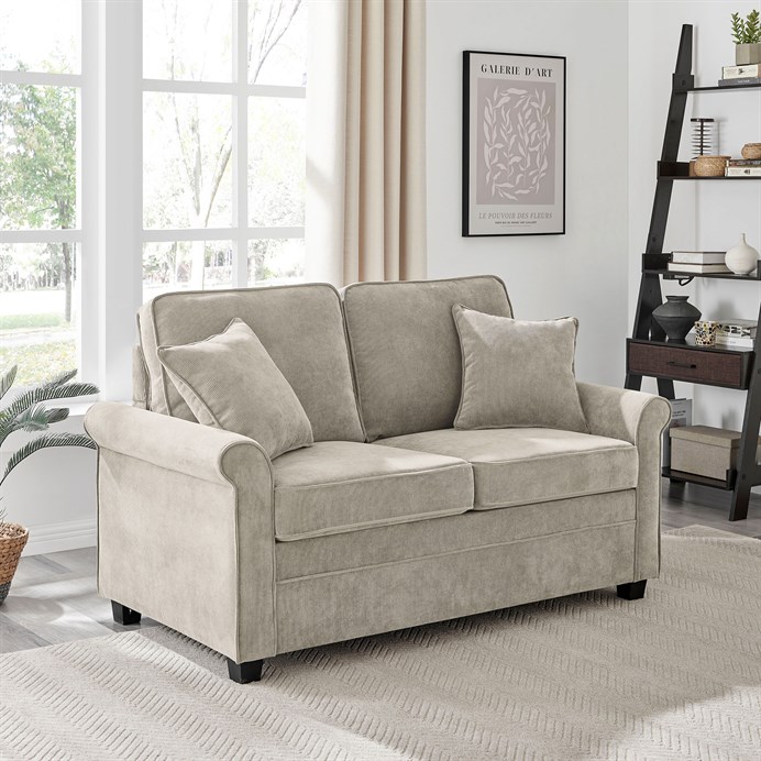 Dvoumístná rozkládací pohovka COMFY — manšestr