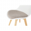Jedálenská stolička DAMARA – drevo, plast, látka, viac farieb - Damara: sivobezova