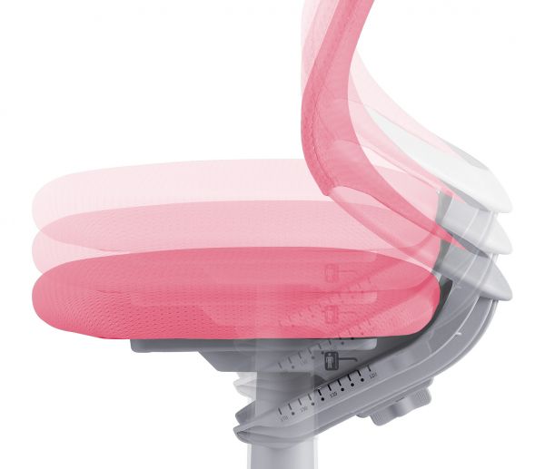 Rastúca detská stolička na kolieskach Mayer SMARTY 2416 09 – bez podrúčok, ružová