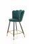 Barová židle GARDI — samet, tmavě zelená