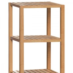 Regál, 5 políc, masív bambus, prírodný odtieň, nosnosť 15 kg