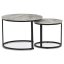 Set 2 moderních konferenčních stolků OREO 3 - s mramorovým dekorem a kovovou podnoží Autronic