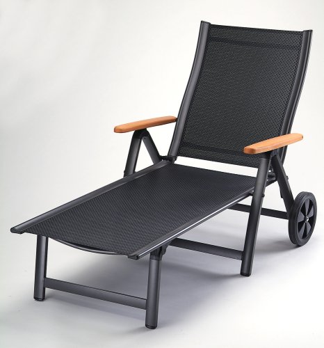 ASS COMFORT lehátko hliníkové - antracit + čierne