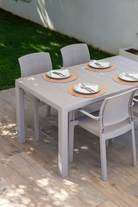 DAVIDE plastový stůl - šedá