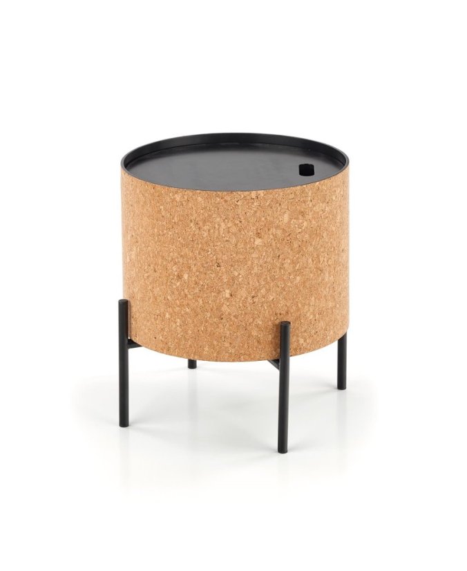 Konferenčný stolík SASHA - oceľ, prírodná /čierna