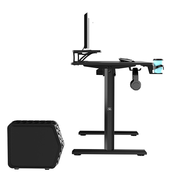 Elektricky výškově nastavitelný stůl HIGHLANDER - 120 cm, černá