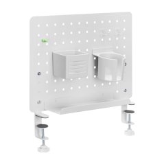 Kancelářský organizér upínací na stůl Powerton Pegboard šedý, ocel, DIY