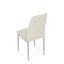 Elegantná jedálenská stolička LENA Autronic s krémovou látkou a sivými nohami