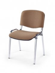 Rokovacia stolička ISO - chróm, béžová látka