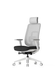 Kancelářská ergonomická židle K42 WHITE SP – síť/ čalouněná, černá