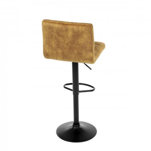 Barová židle TART — látka, kov, žlutá