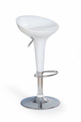 Barová stolička BLANC – plast, biela