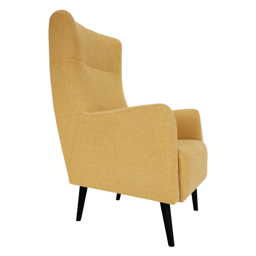 Křeslo ušák SAMY — masiv, látka, více barev